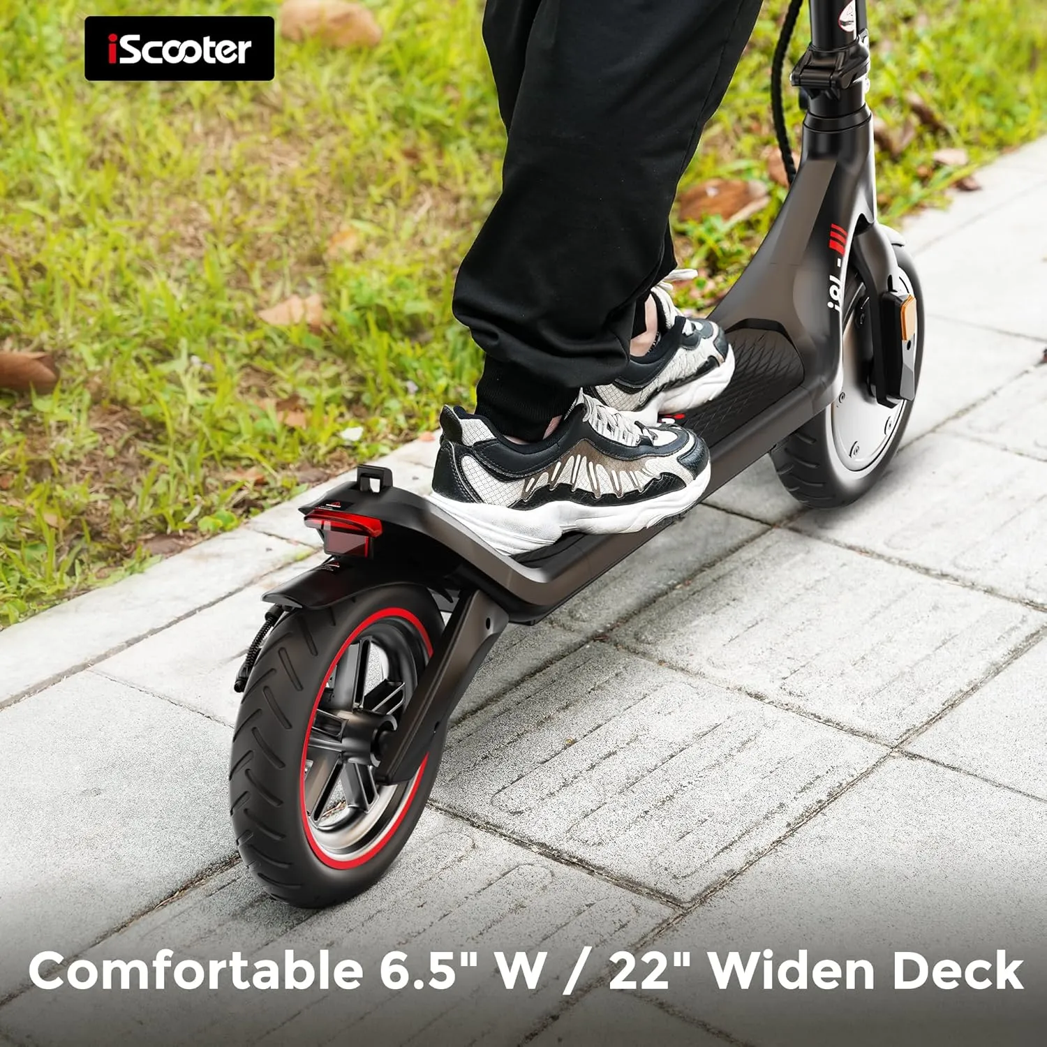 iScooter Electric Scooter for Adults, 18/12 Miles Long Range,22/19/15.6 Mph Top Speed, Commuting Electric Scooter with Cruise Control, Double Braking Systems Escooter for Adults and Teens