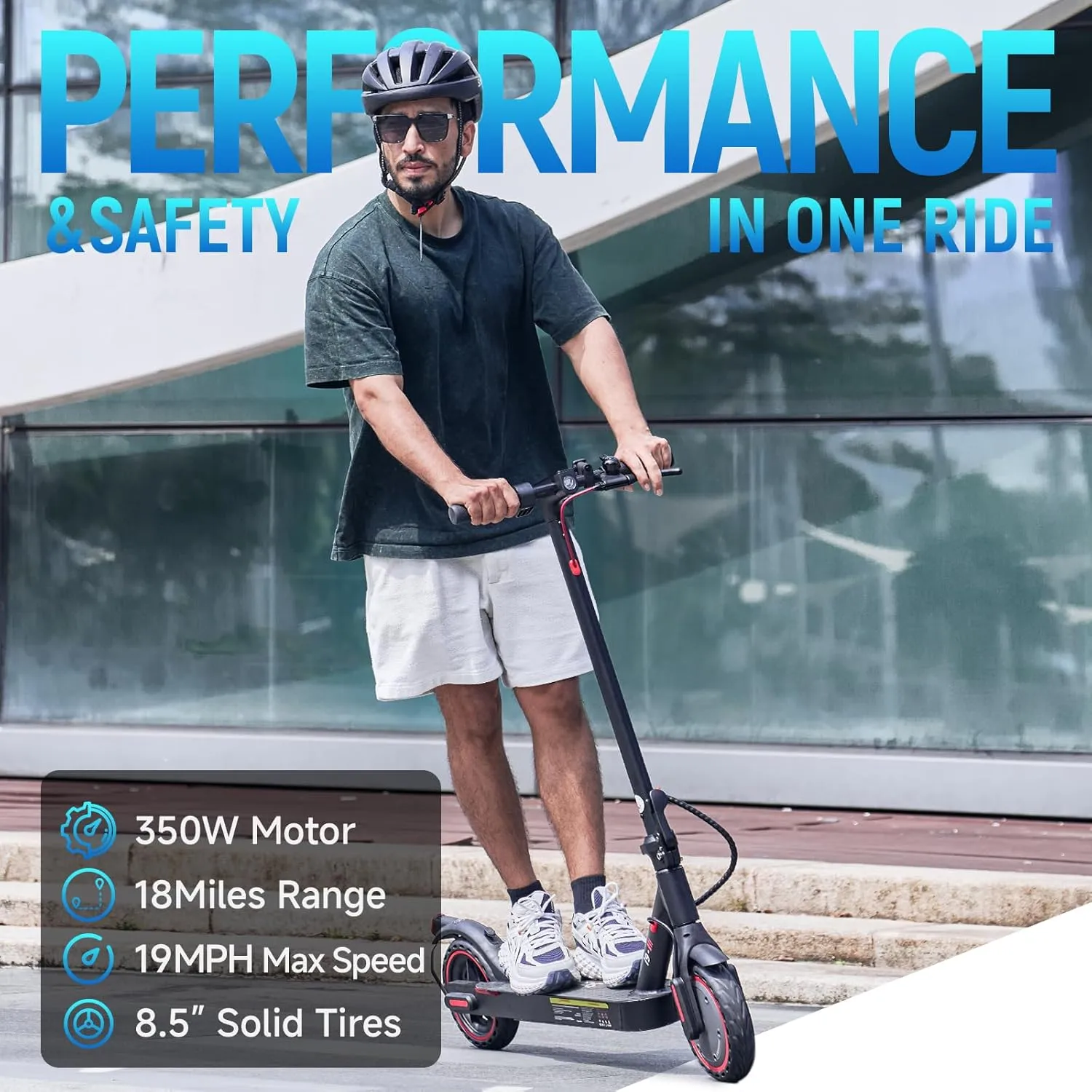 iScooter Electric Scooter for Adults, 18/12 Miles Long Range,22/19/15.6 Mph Top Speed, Commuting Electric Scooter with Cruise Control, Double Braking Systems Escooter for Adults and Teens