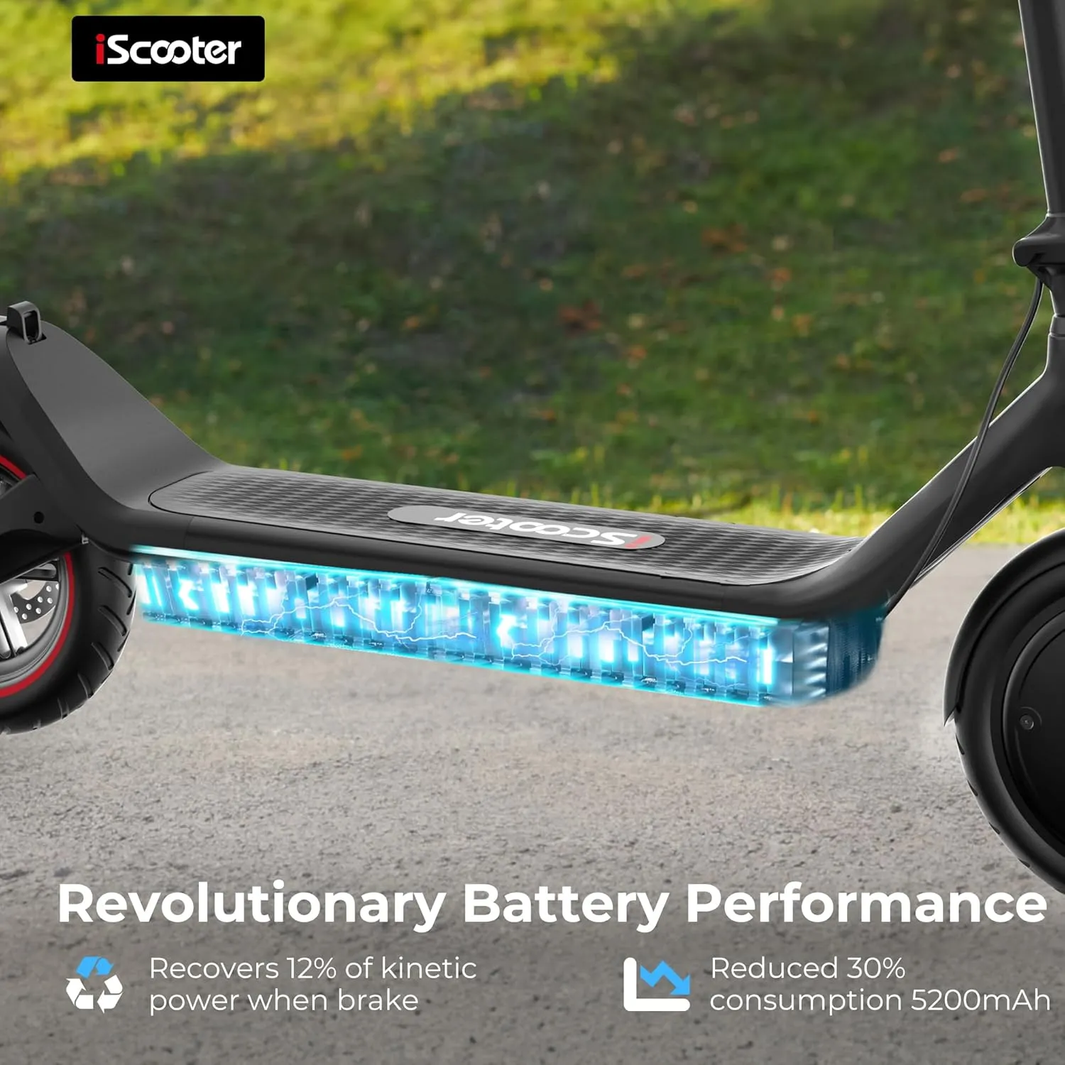 iScooter Electric Scooter for Adults, 18/12 Miles Long Range,22/19/15.6 Mph Top Speed, Commuting Electric Scooter with Cruise Control, Double Braking Systems Escooter for Adults and Teens