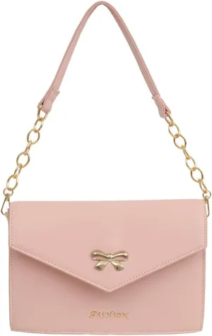 Ita Women's Envelope Handbag Shoulder Bag, Bow Leather Crossbody Purse, JK Uniform Tote Messenger Bag For Anime Pin Display
