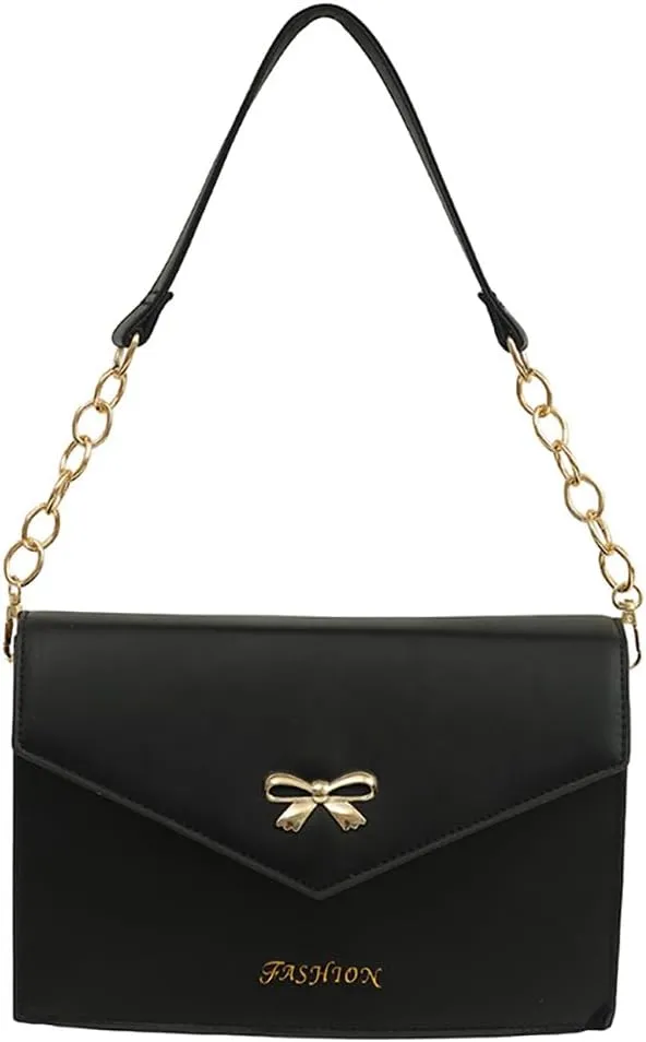 Ita Women's Envelope Handbag Shoulder Bag, Bow Leather Crossbody Purse, JK Uniform Tote Messenger Bag For Anime Pin Display