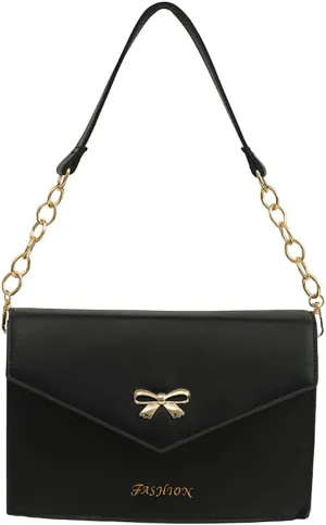 Ita Women's Envelope Handbag Shoulder Bag, Bow Leather Crossbody Purse, JK Uniform Tote Messenger Bag For Anime Pin Display