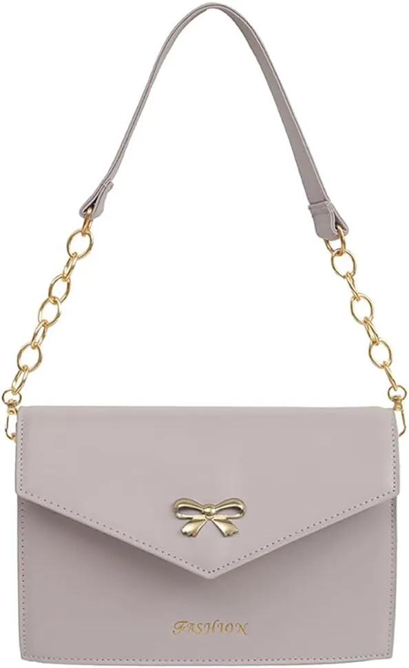 Ita Women's Envelope Handbag Shoulder Bag, Bow Leather Crossbody Purse, JK Uniform Tote Messenger Bag For Anime Pin Display