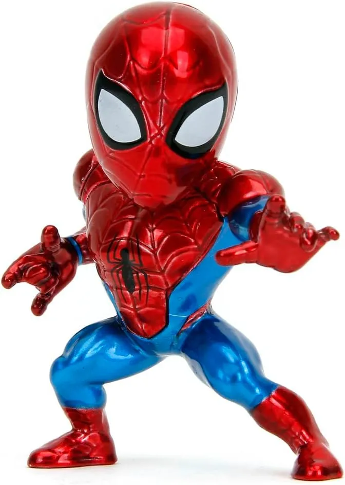 Jada Toys Set of 4 Marvel Spider-Man Figures (Spider-Man, Venom, Miles Morales, Spider-Man 2099) - 4 Collectible Metal Figures, 6 cm Each, for Fans and Collectors from 8 Years, Wave 1