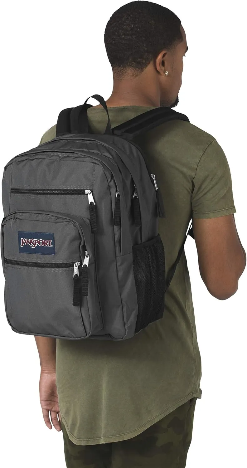JanSport Laptop Backpack - Computer Bag with 2 Compartments, Ergonomic Shoulder Straps, 15” Laptop Sleeve, Haul Handle - Book Rucksack - Deep Grey