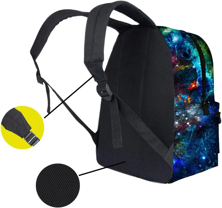 JeremySport TrendyMax Galaxy Pattern Grade Backpack for Elementary Kids