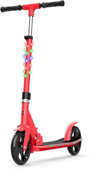 Jetson 2-Wheel Kick Scooter, Sturdy Wide Deck, Height Adjustable Handlebar, Rear Brake, Easy-Folding Mechanism, 8 inch wheels