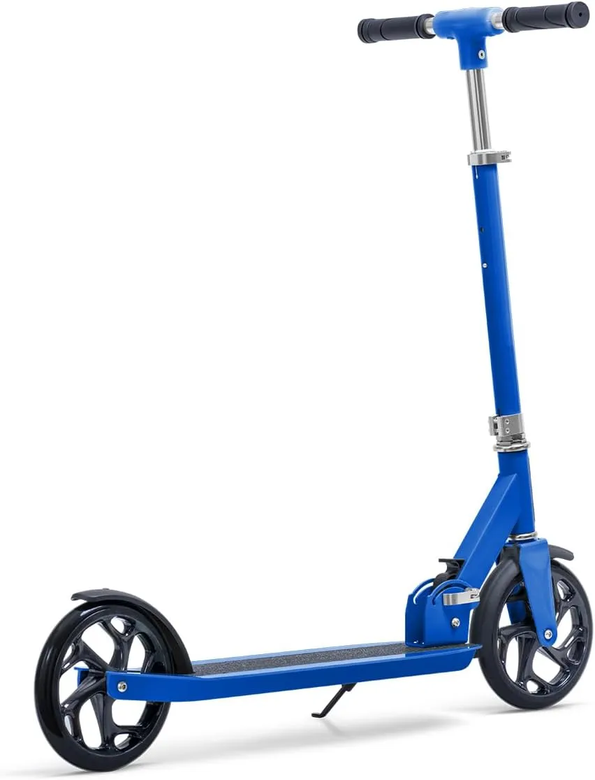 Jetson 2-Wheel Kick Scooter, Sturdy Wide Deck, Height Adjustable Handlebar, Rear Brake, Easy-Folding Mechanism, 8 inch wheels