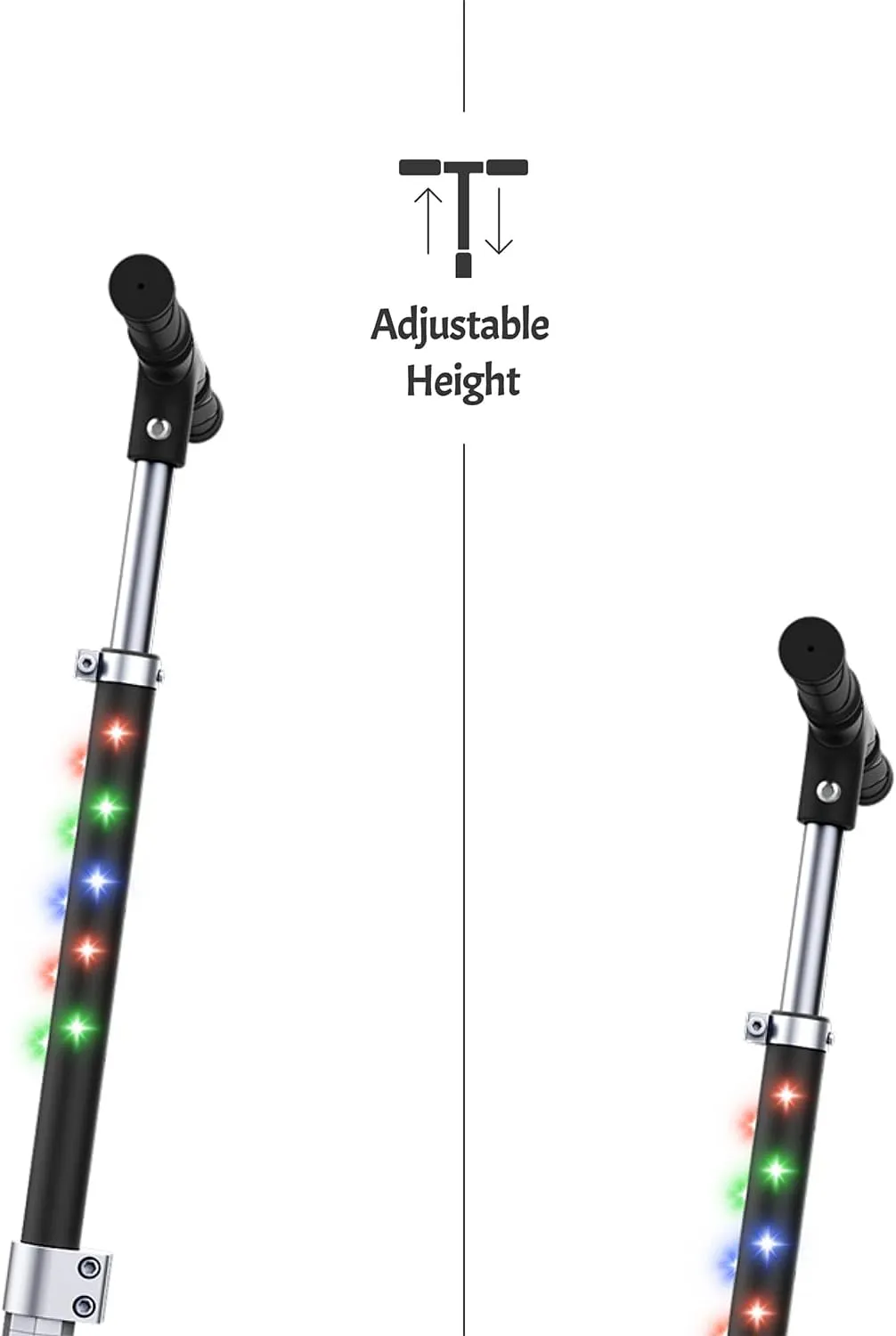 Jetson 2-Wheel Kick Scooter, Sturdy Wide Deck, Height Adjustable Handlebar, Rear Brake, Easy-Folding Mechanism, 8 inch wheels