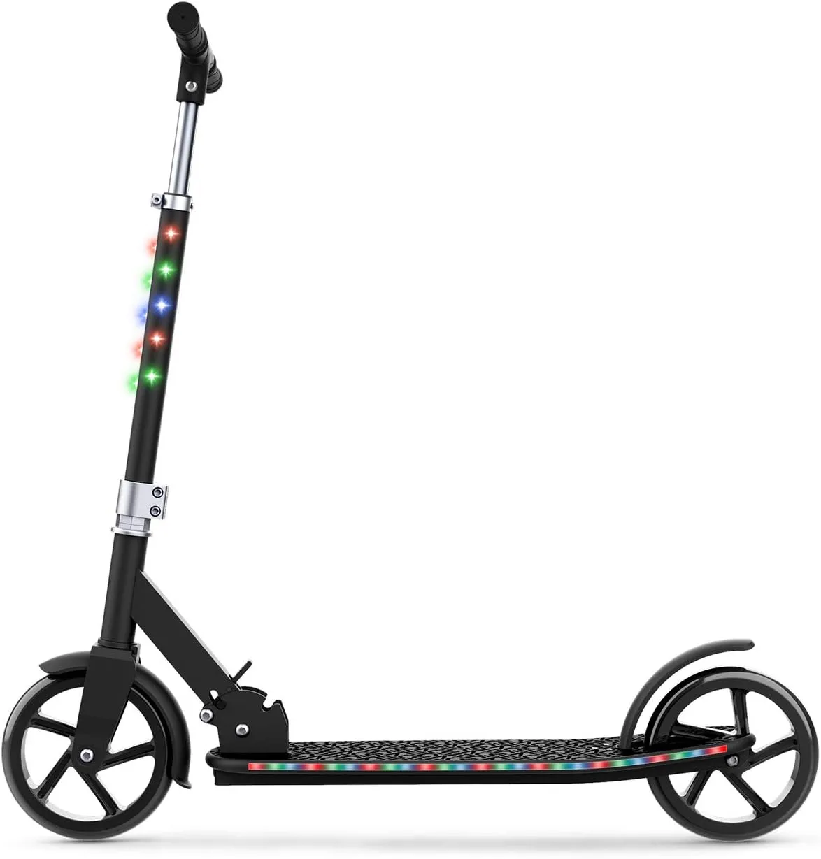 Jetson 2-Wheel Kick Scooter, Sturdy Wide Deck, Height Adjustable Handlebar, Rear Brake, Easy-Folding Mechanism, 8 inch wheels