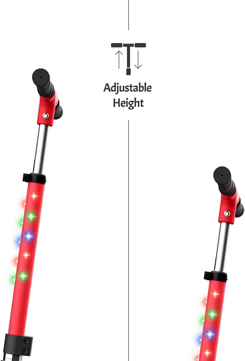 Jetson 2-Wheel Kick Scooter, Sturdy Wide Deck, Height Adjustable Handlebar, Rear Brake, Easy-Folding Mechanism, 8 inch wheels