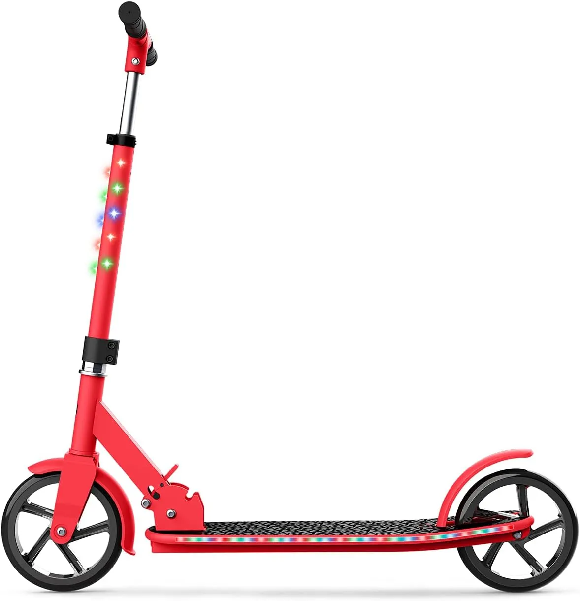 Jetson 2-Wheel Kick Scooter, Sturdy Wide Deck, Height Adjustable Handlebar, Rear Brake, Easy-Folding Mechanism, 8 inch wheels