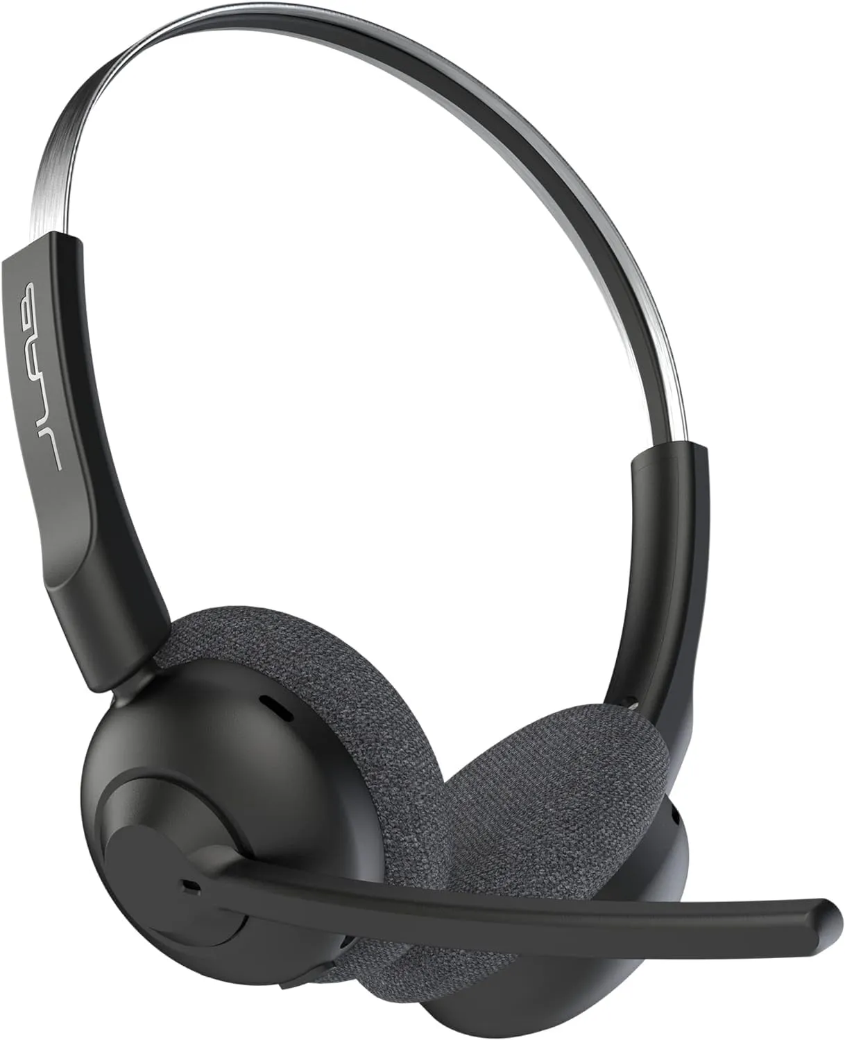 JLab Go Work Pop On-Ear Wireless Headset, Black, 50  Hours Playtime, Bluetooth Multipoint, Rotating Boom Mic, Noise Canceling MEMS Microphone, Light-Weight, Portable, PC/Mac| Mobile (1 Pack)