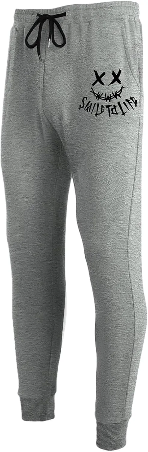 JMIERR Mens Sweatpants Tapered Gym Running Workout Pants Athletic Drawstring Joggers with Pockets