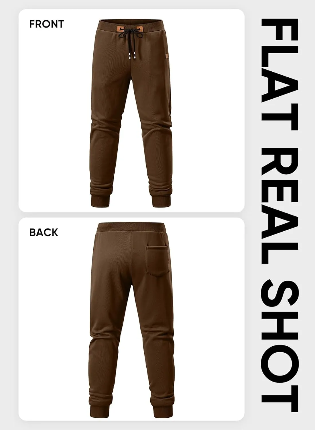 JMIERR Men's Sweatpants with Zipper Pockets Fleece Tapered Joggers Drawstring Waist Athletic Gym Running Workout Track Pants