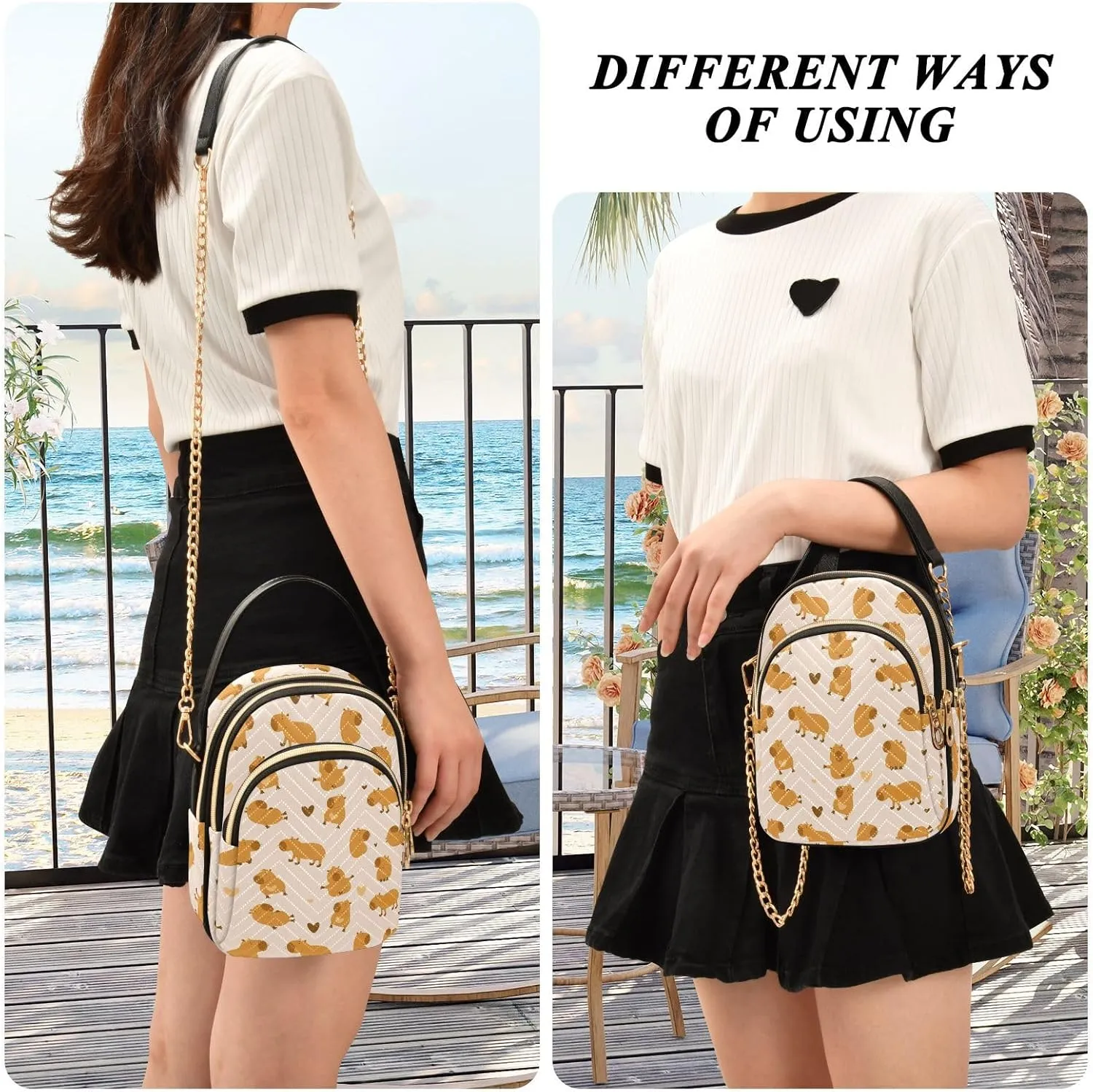 Joisal Long Hands Funny Multicolor Anti Theft Crossbody Bag, Handbags for Women Trendy Messenger Bag