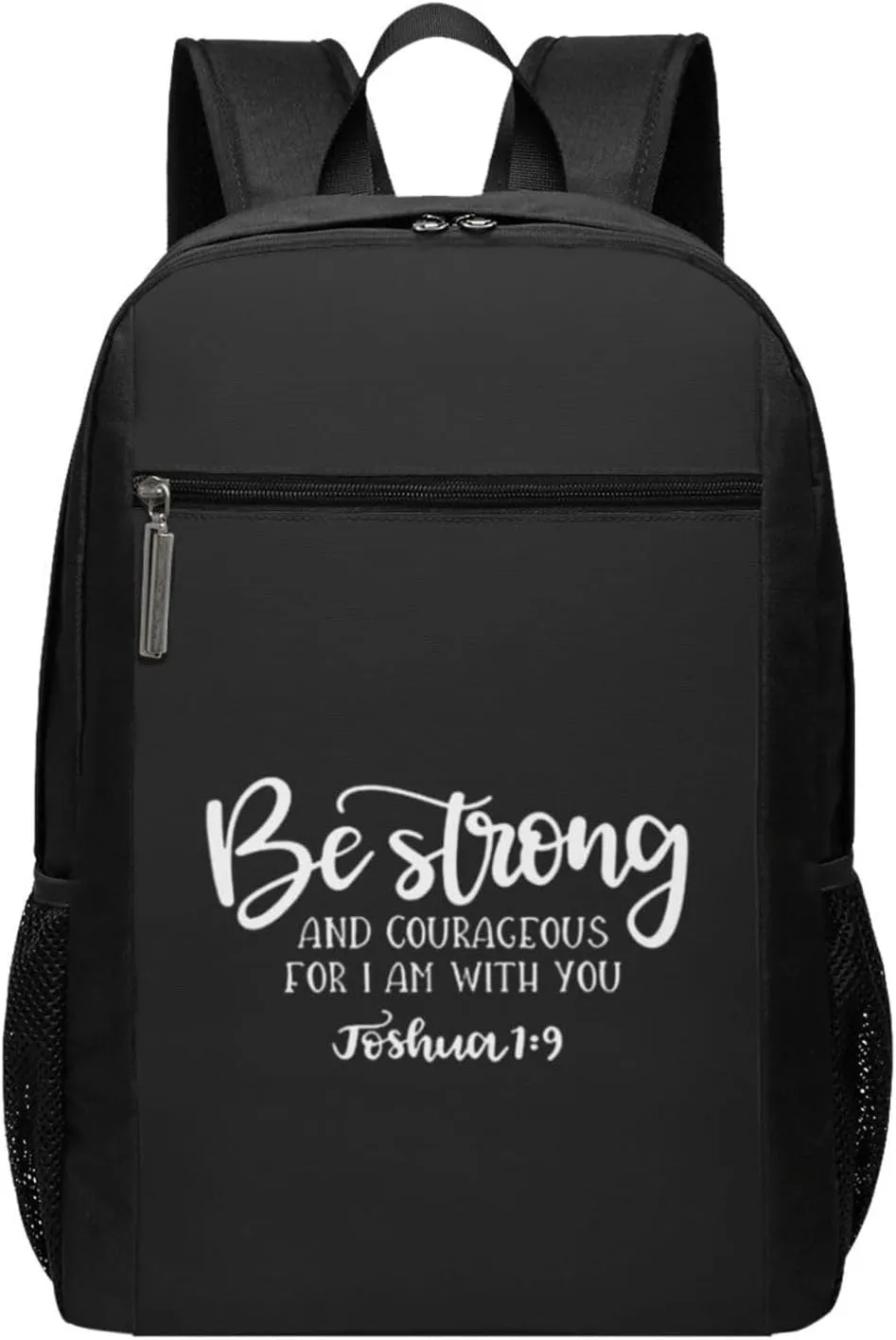 Joshua 1 9 Bible Verse Christian Travel Laptop Backpack, Business Anti Theft Slim Sturdy Laptops Backpacks, College Computer Bag Gift for Men & Women Fits 17 Inch Notebook,Black