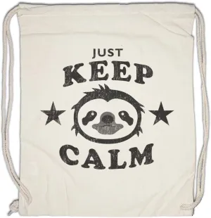 Just Keep Calm Drawstring Bag Gym Sack