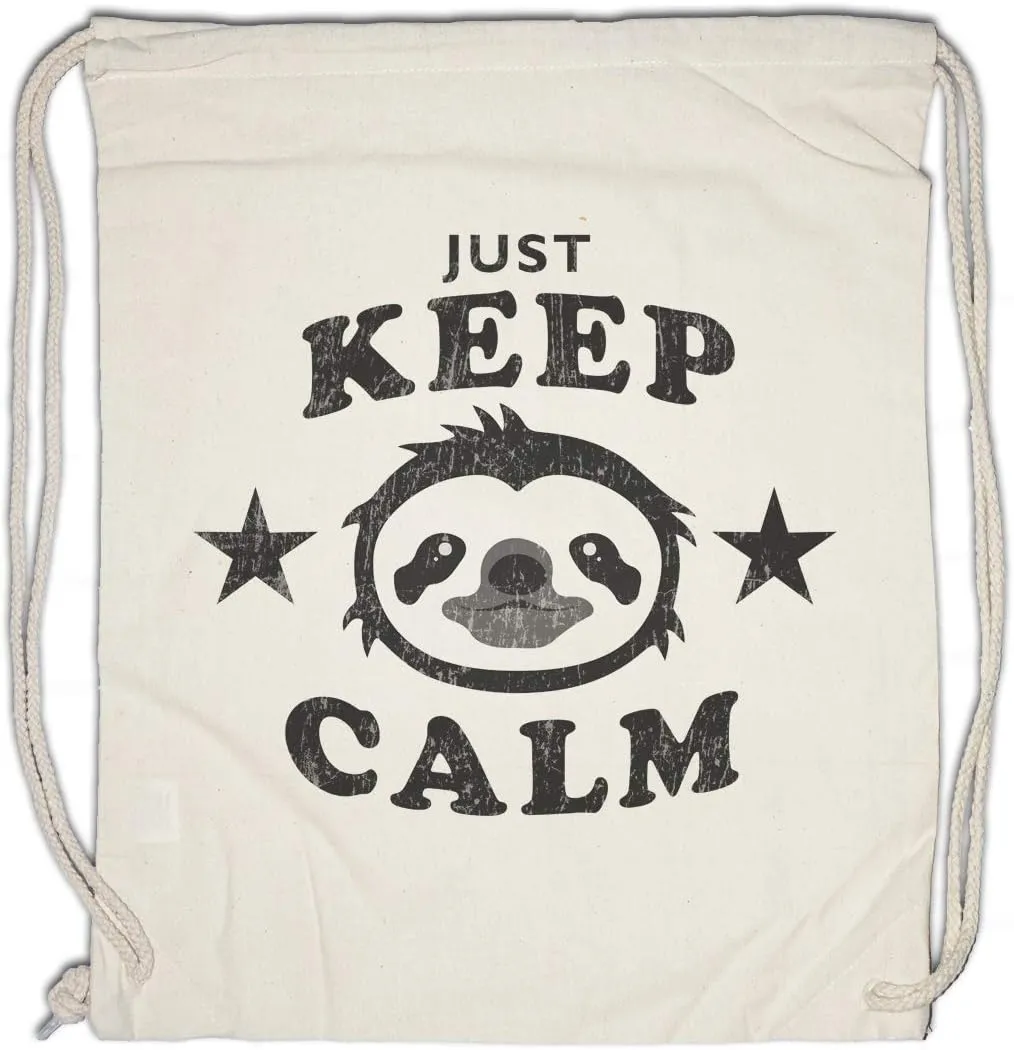 Just Keep Calm Drawstring Bag Gym Sack