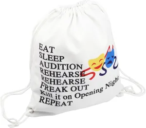 JYTAPP Theatre Gifts Runs On Jesus And Theater Drawstring Bag Comedy Tragedy Mask Theatre Drama Gifts