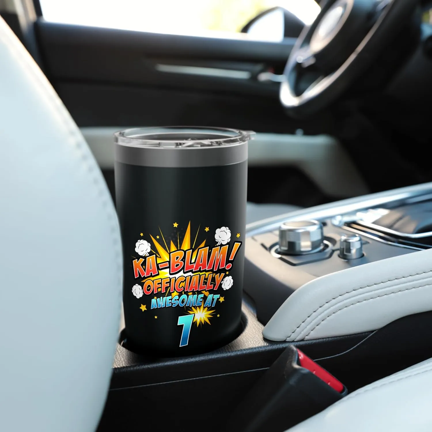 Ka-Blam 1 Year Old Boys 1st Birthday Comic Book Super Hero Stainless Steel Insulated Tumbler