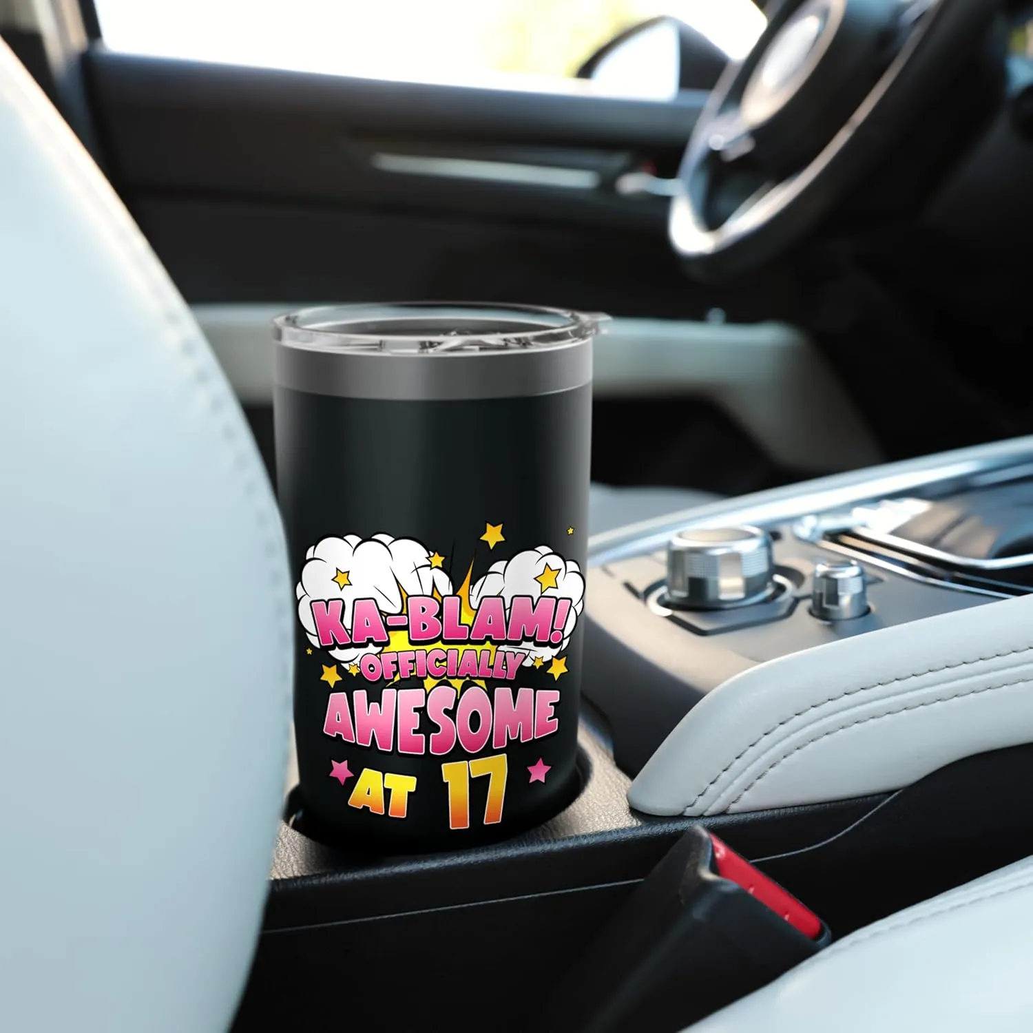 Ka-Blam 17 Year Old Girls 17th Birthday Comic Themed Party Stainless Steel Insulated Tumbler
