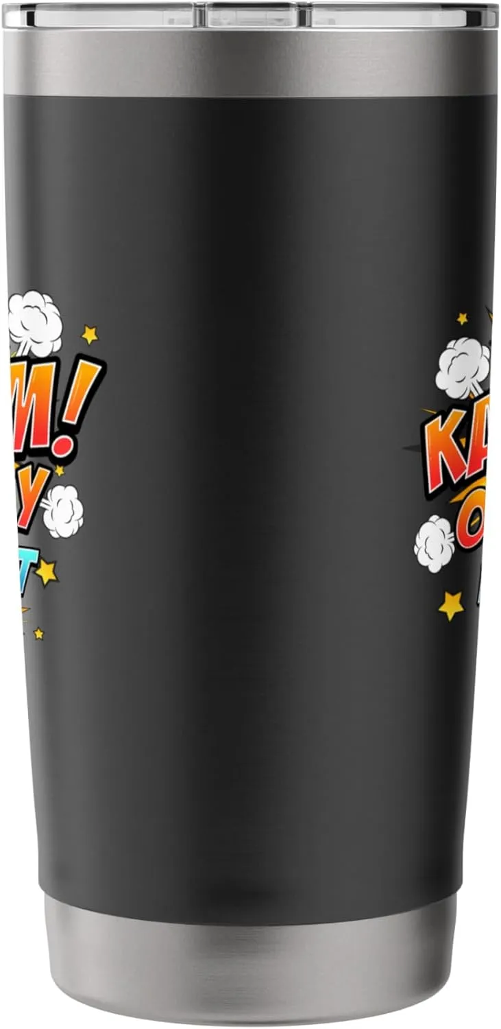Ka-Blam 5 Year Old Boys 5th Birthday Comic Book Super Hero Stainless Steel Insulated Tumbler