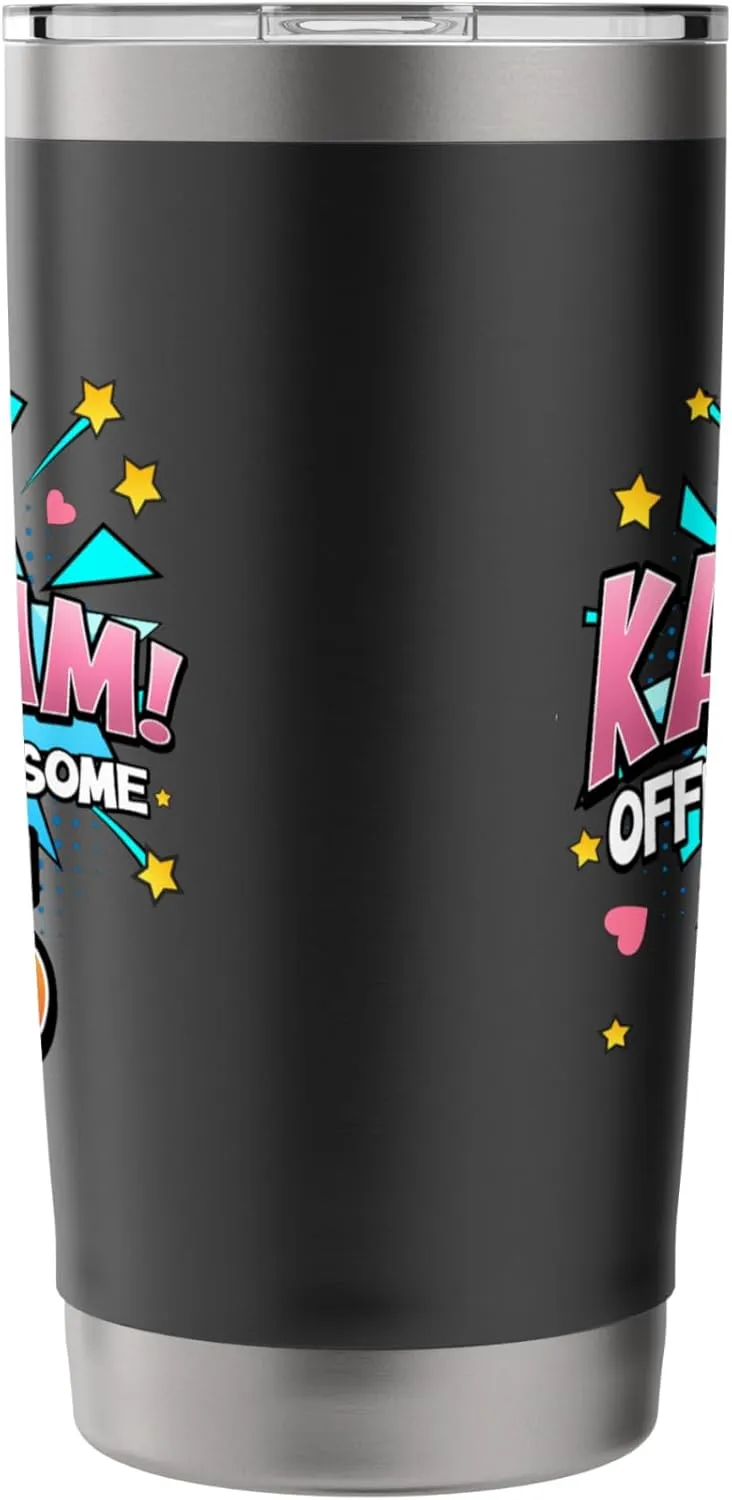 Ka-Blam 5 Year Old Girls 5th Birthday Comic Book Super Hero Stainless Steel Insulated Tumbler
