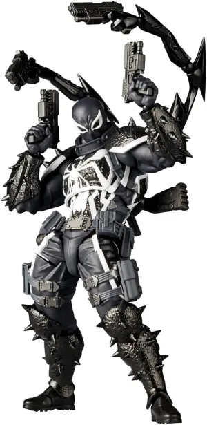 Kaiyodo Revoltech NR061 Amazing Yamaguchi Agent Venom Total Height Approx. 6.7 inches (170 mm), Non-Scale, PVC, ABS, POM, Pre-Painted Action Figure, Resale
