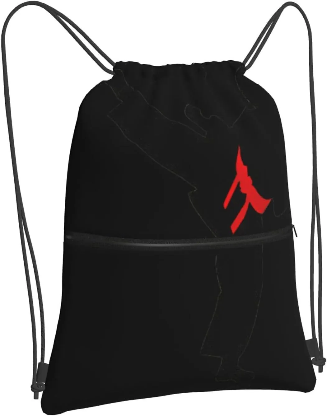 Karate Boy Vector Changeable Belt Color Drawstring Gym Bag Sports String Backpack For Beach Picnic, Family Outing