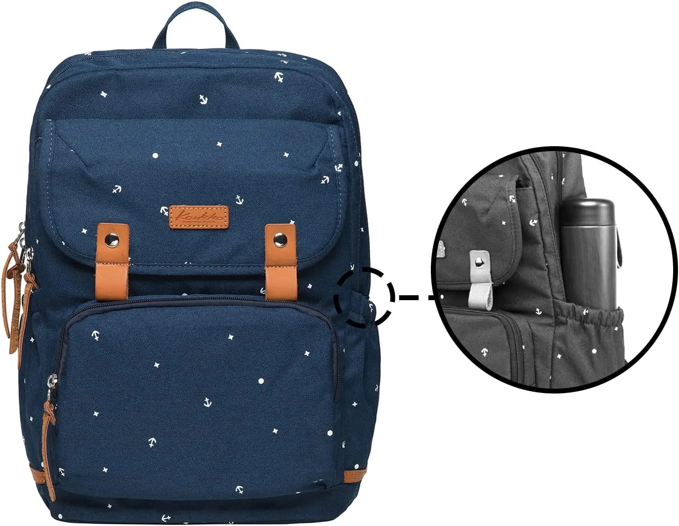 KAUKKO Laptop Backpack Casual Daypack Fits 15.6" Laptop (09-BLUE)