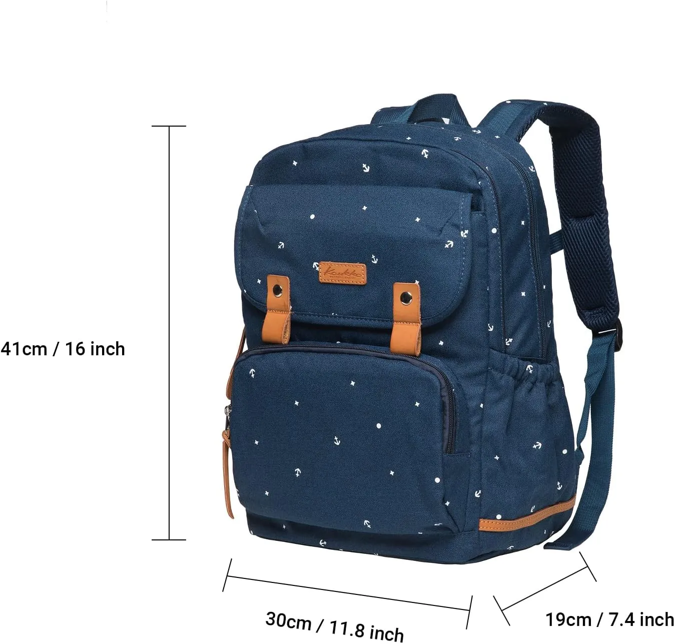 KAUKKO Laptop Backpack Casual Daypack Fits 15.6" Laptop (09-BLUE)