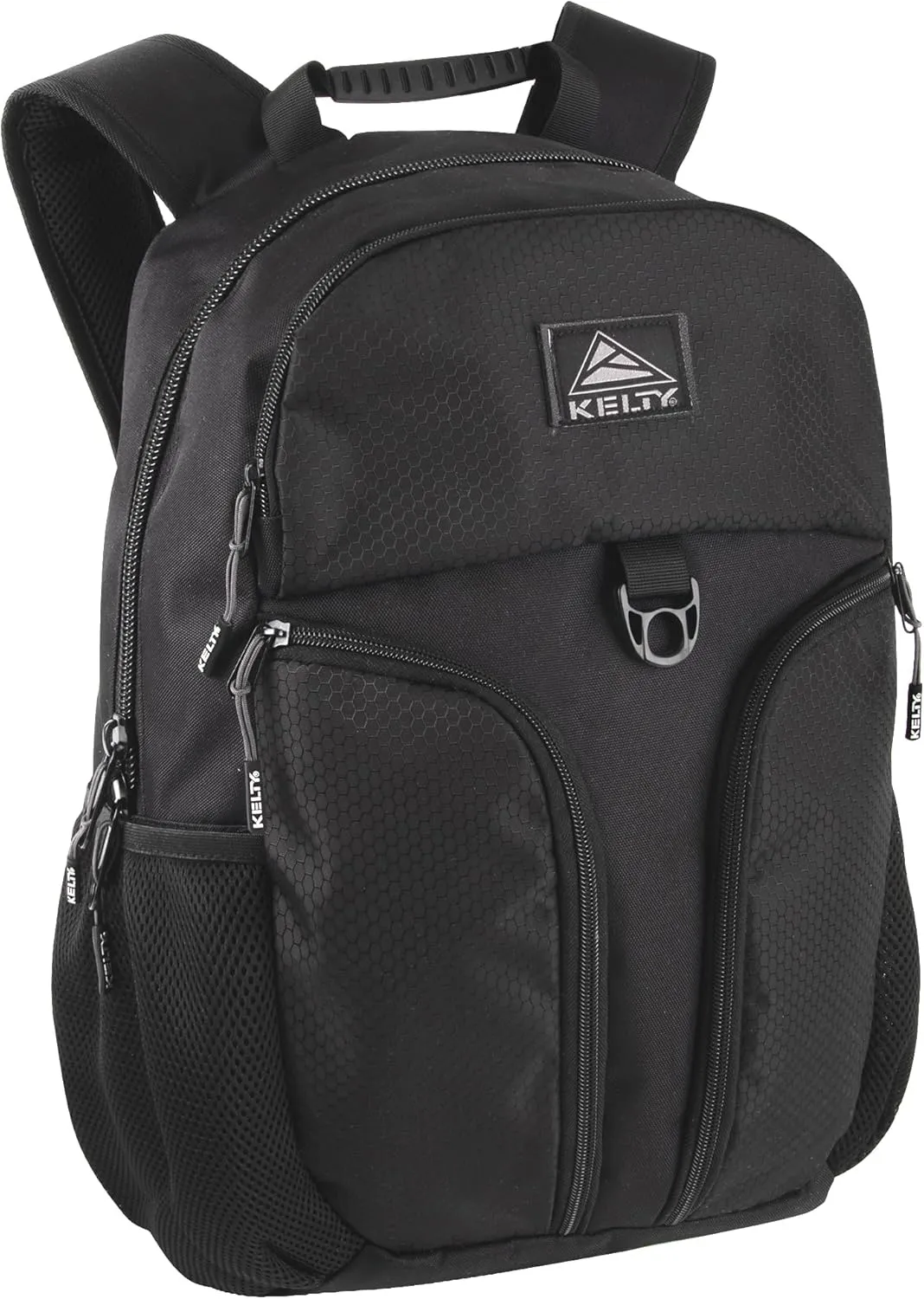 Kelty Laptop Backpack Bag 25 Liter, 18 Inch Multipocket College Backpack for Men, Women, Hiking, Work - Black (All Black Backpack)