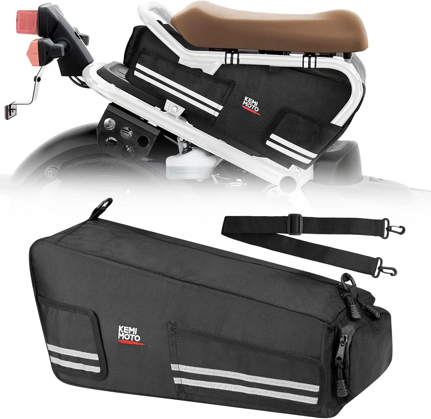 KEMIMOTO Under Seat Storage Bag Compatible with Ruckus 2010-2025 Cling Side Frame Bag Saddle Bag Luggage Scooter Comes with Shoulder Straps 30L