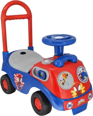 Kiddieland: My First Activity Ride-On - Amazing Spidey - Lights & Sounds, Foot to Floor Vehicle, Interactive Dashboard, Toddlers & Kids, 18-36mo