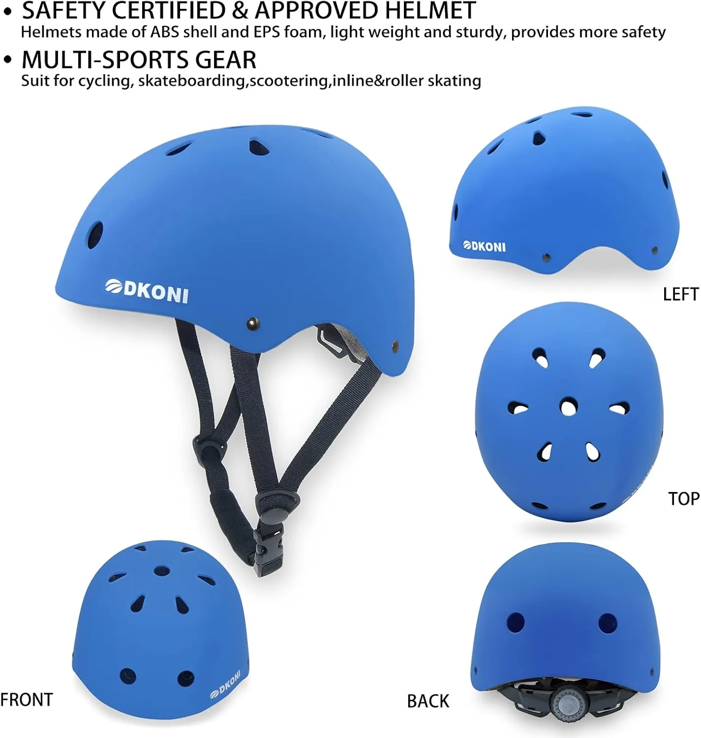 Kids Bike Helmet, Adjustable and Multi-Sport, from Toddler to Youth, 3 Sizes