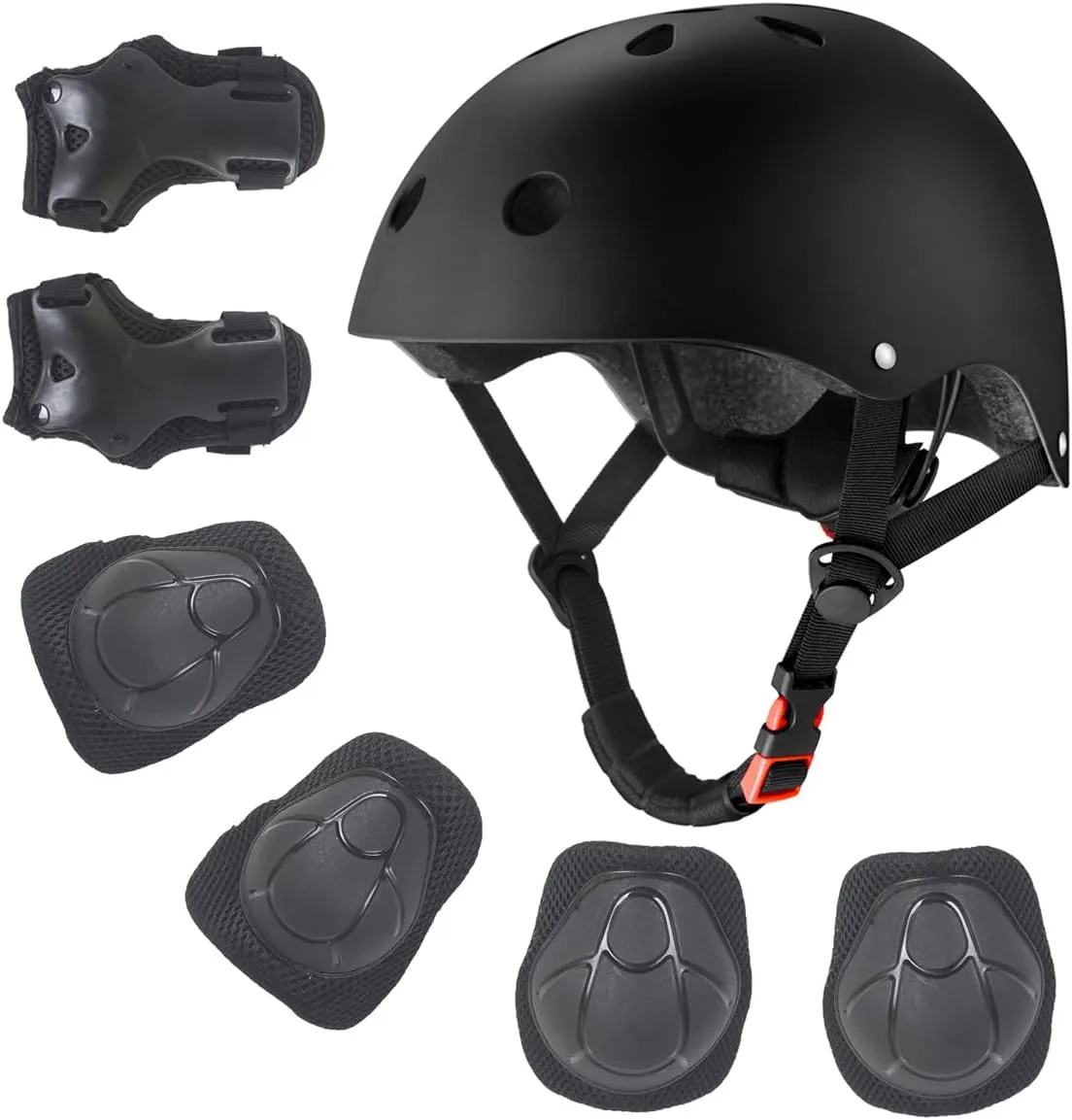 Kids Bike Helmet for Ages 2-14, Adjustable Safety Toddler Helmet with Protective Gear Set, Skateboard Scooter Helmets with Knee Elbow Pads Wrist Guards