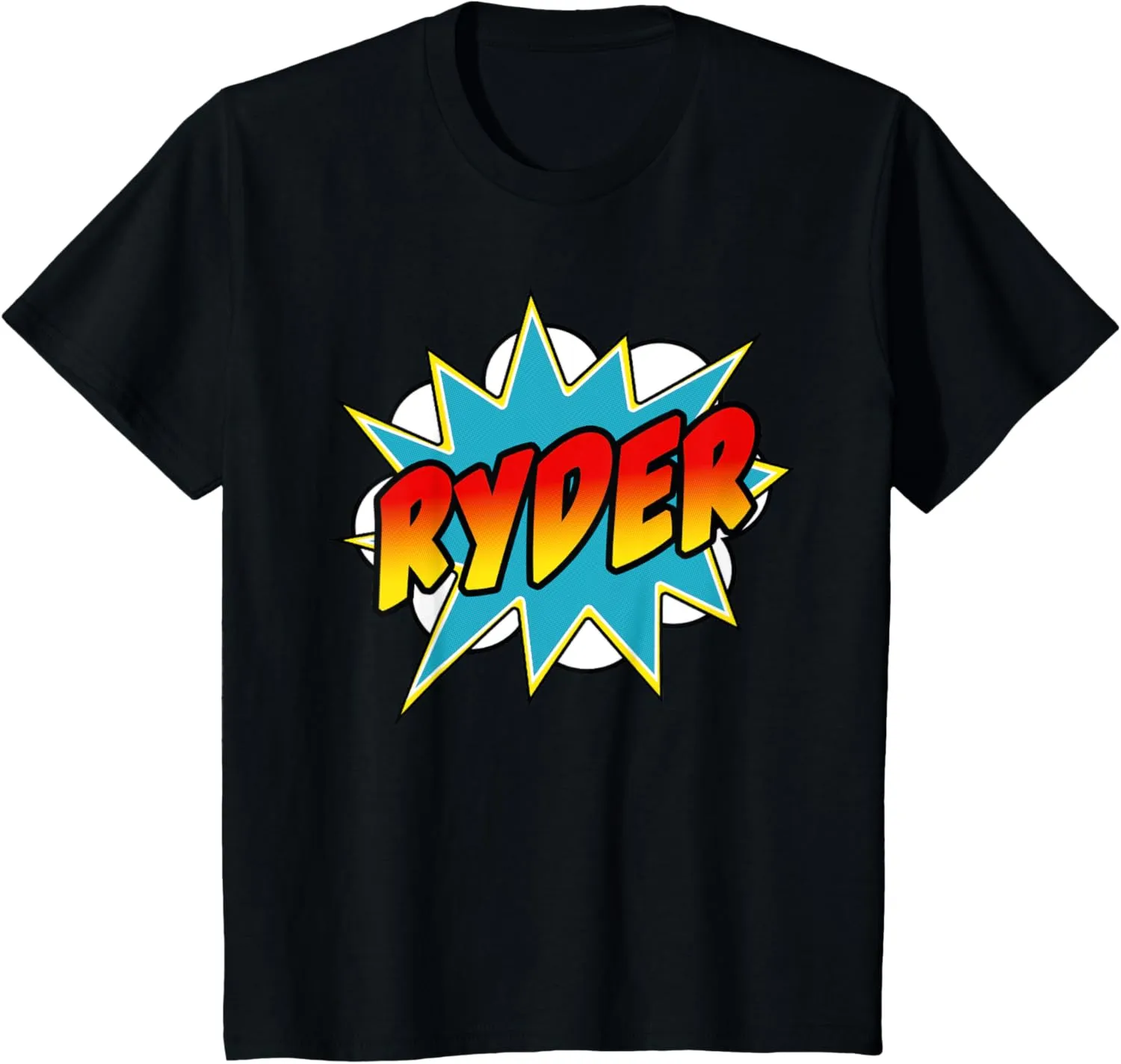 Kids Boys Ryder Name Comic Book Superhero T-Shirt