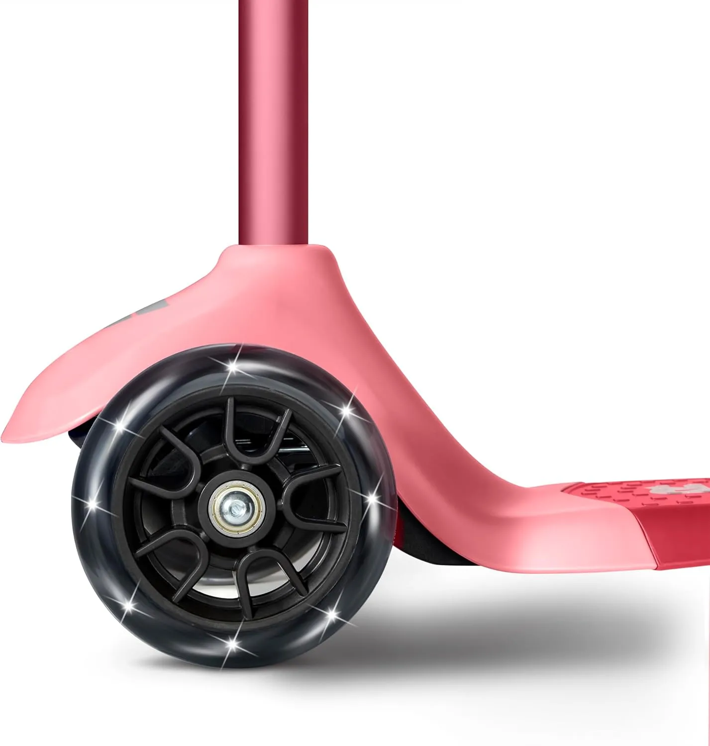 Kids Scooter, 3 Wheel Scooter, Flyer Glider Pro with Light Up Wheels, Pink, Radio Flyer Ride On Toys for Kids 5-12 Years Old, for Outdoor Riding