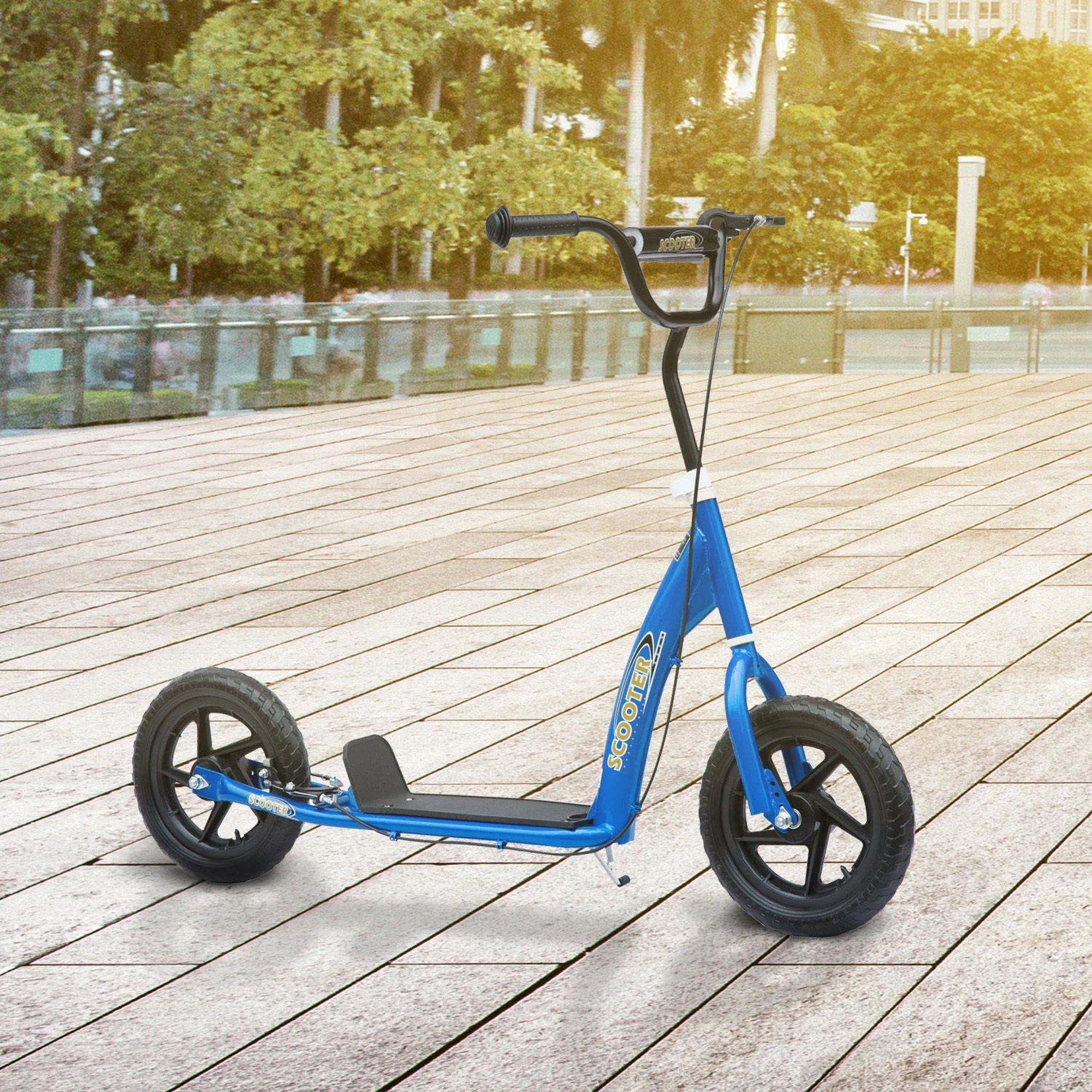 Kids Scooter Street Bike with 12 Tire for Ages 5  Ride on Toy Blue