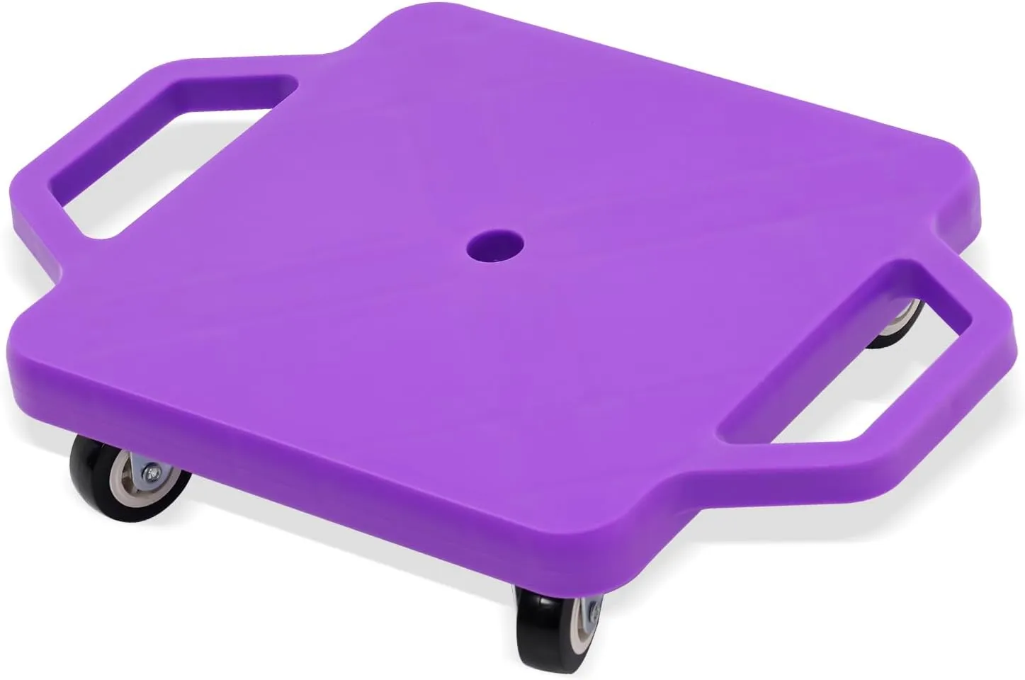 Kids Sitting Board with Universal Wheels - Safety Plastic Scooter for Kids Ages 6-12 - Manual Sport Scooter with Handles for Gym Class