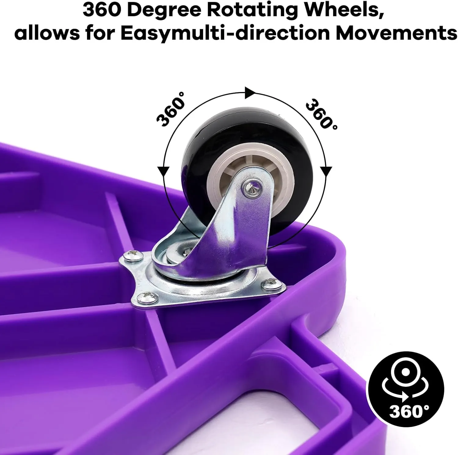 Kids Sitting Board with Universal Wheels - Safety Plastic Scooter for Kids Ages 6-12 - Manual Sport Scooter with Handles for Gym Class