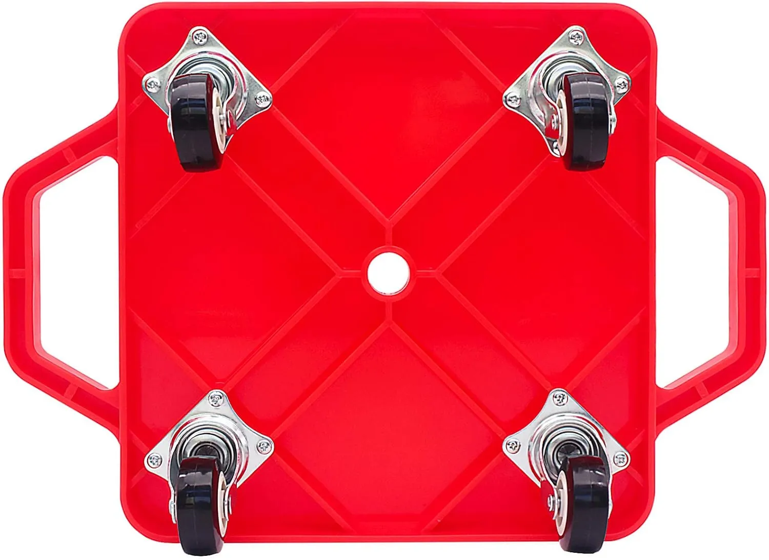 Kids Sitting Board with Universal Wheels - Safety Plastic Scooter for Kids Ages 6-12 - Manual Sport Scooter with Handles for Gym Class