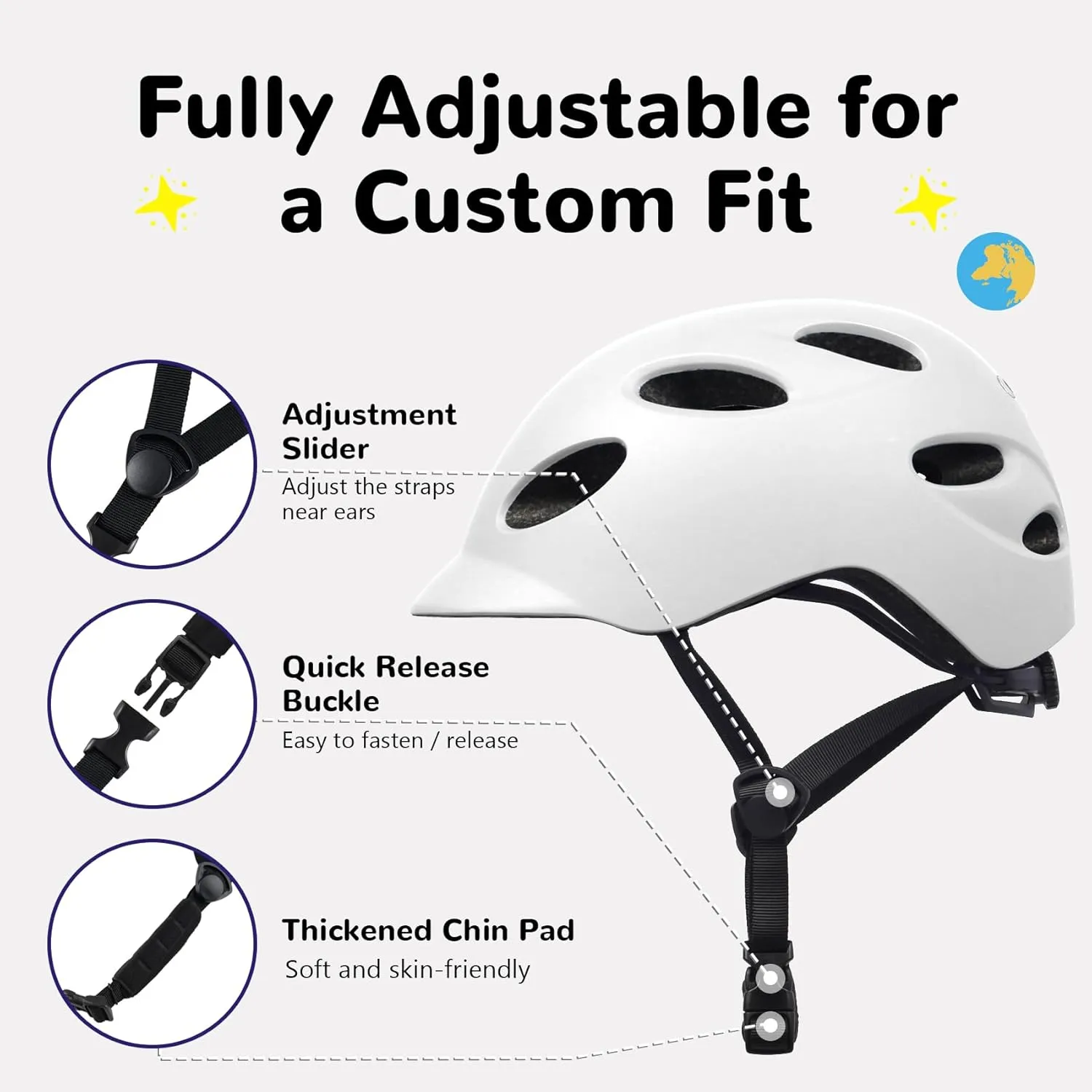 Kids/Youth Bike Helmet for Boys Girls and Teens, Adjustable and Multi-Sport for Bicycle, Kick Scooter, Skateboard, Roller/Inline Skate