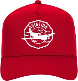 Kings Of NY Aviation Airplane Retro Adult Mesh Trucker Hat for Men and Women Golf Snapback Baseball Cap