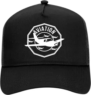 Kings Of NY Aviation Airplane Retro Adult Mesh Trucker Hat for Men and Women Golf Snapback Baseball Cap
