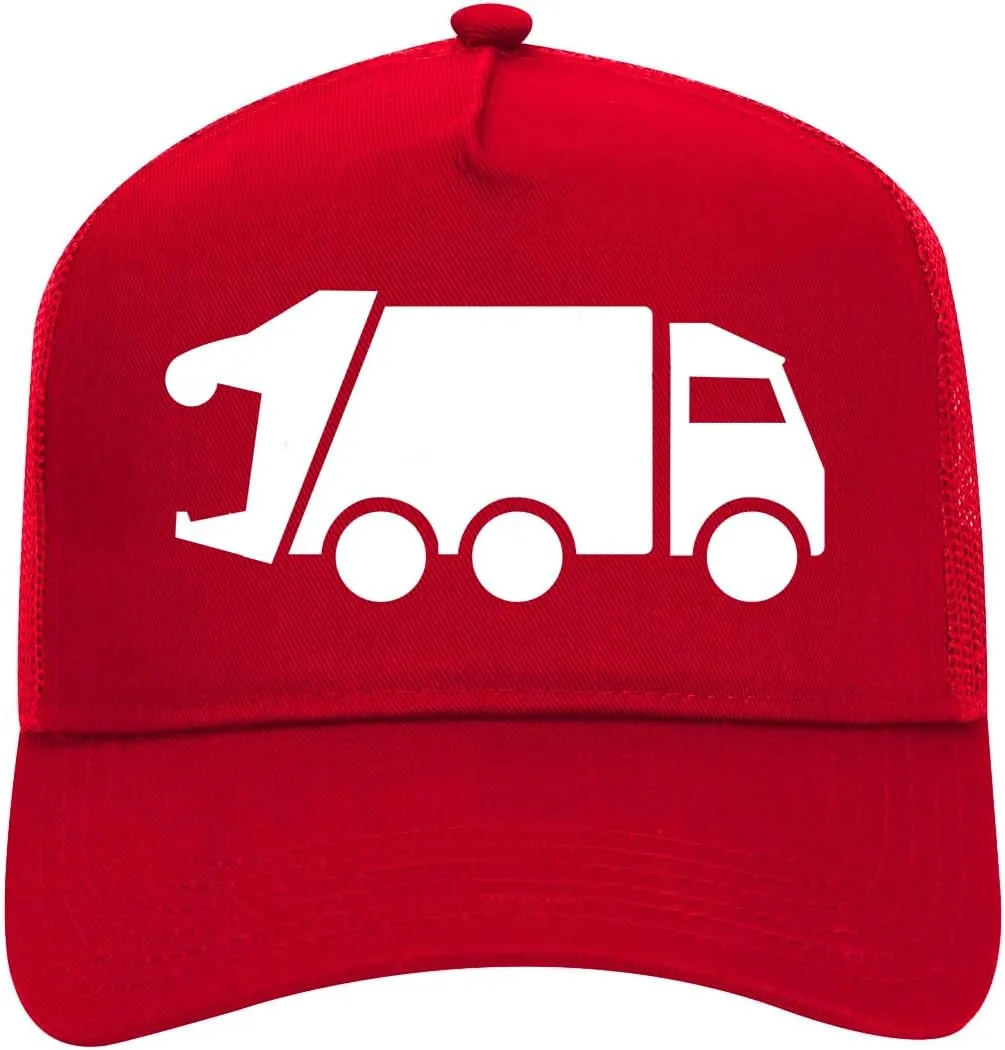 Kings Of NY Garbage Truck Retro Adult Mesh Trucker Hat for Men and Women Golf Snapback Baseball Cap