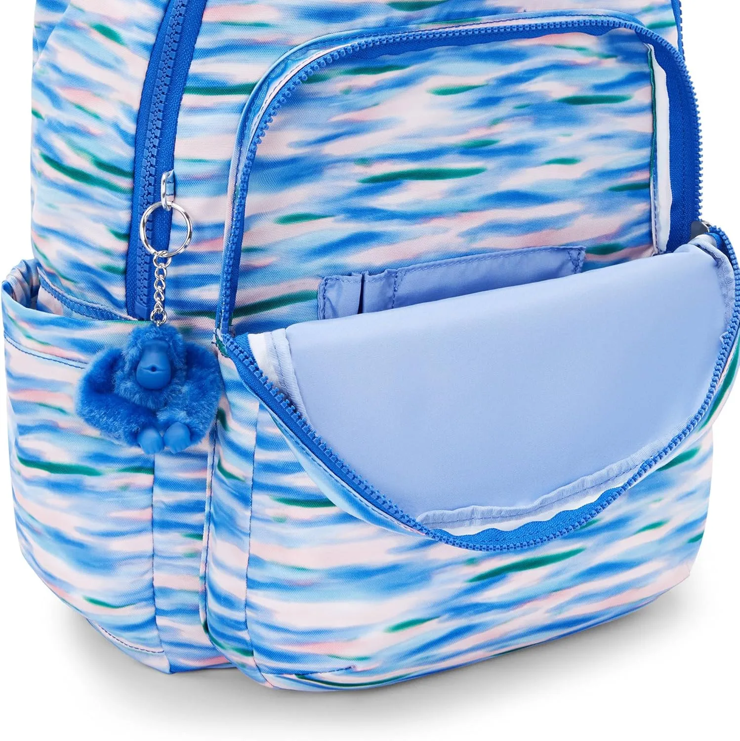 Kipling Seoul Large  Printed 15" Laptop Backpack - Diluted Blue