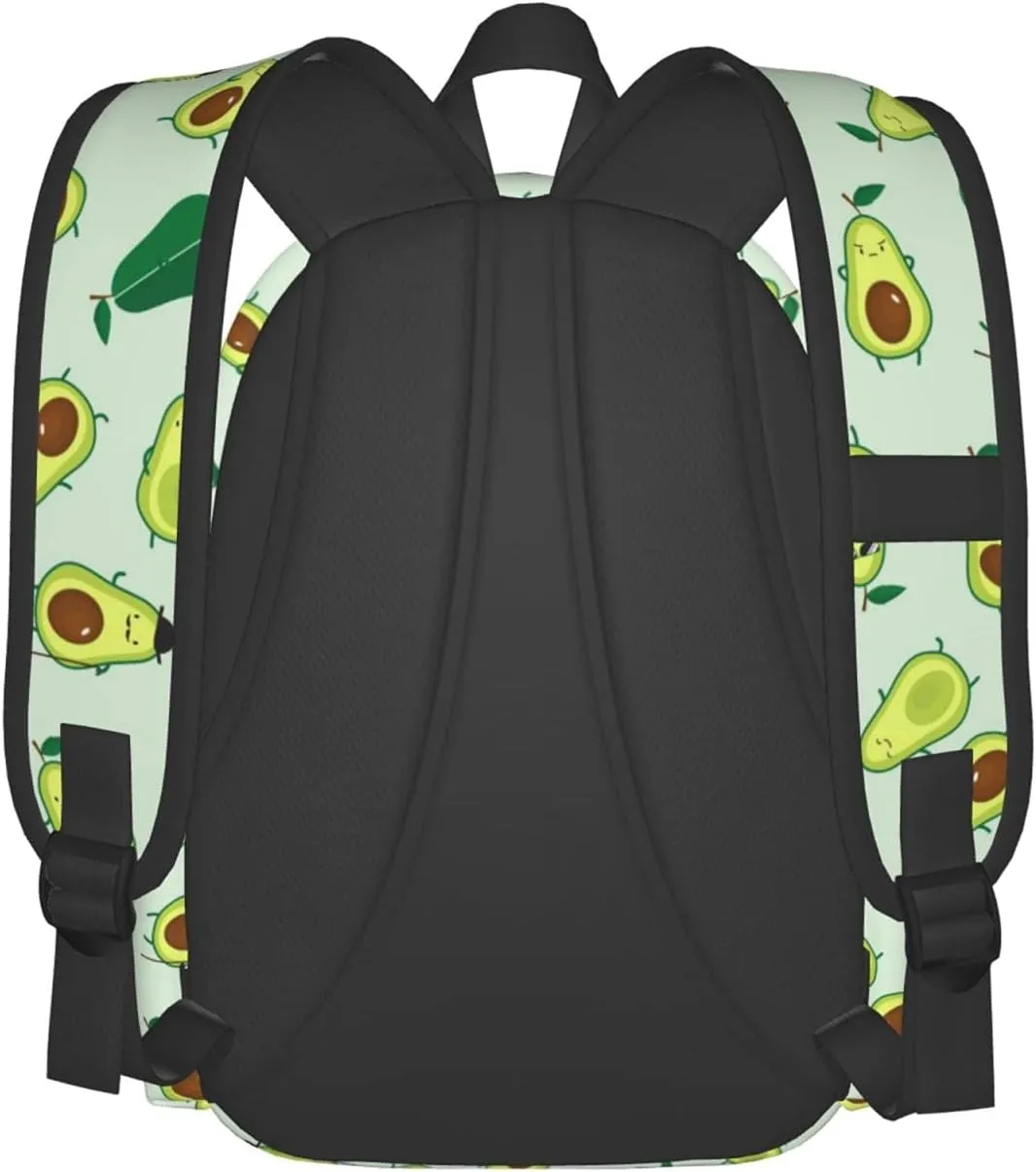 KiuLoam 17 inch Backpack Different Cute Avocados Laptop Backpack Shoulder Bag School Bookbag Casual Daypack