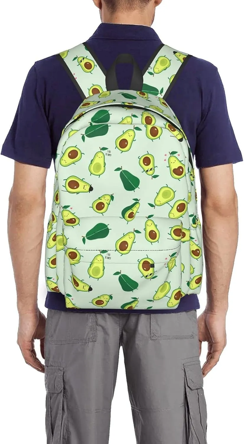KiuLoam 17 inch Backpack Different Cute Avocados Laptop Backpack Shoulder Bag School Bookbag Casual Daypack